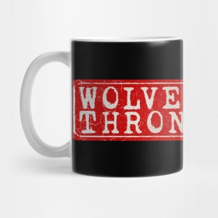 vintage retro plate Wolves in the Throne Room Mug